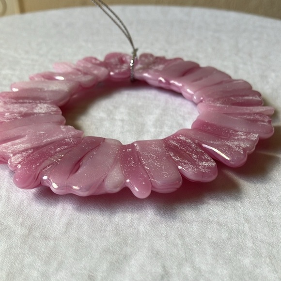 Ornament: Unbranded Christmas Pink Glass Ornament with faux gems - Picture 16 of 16